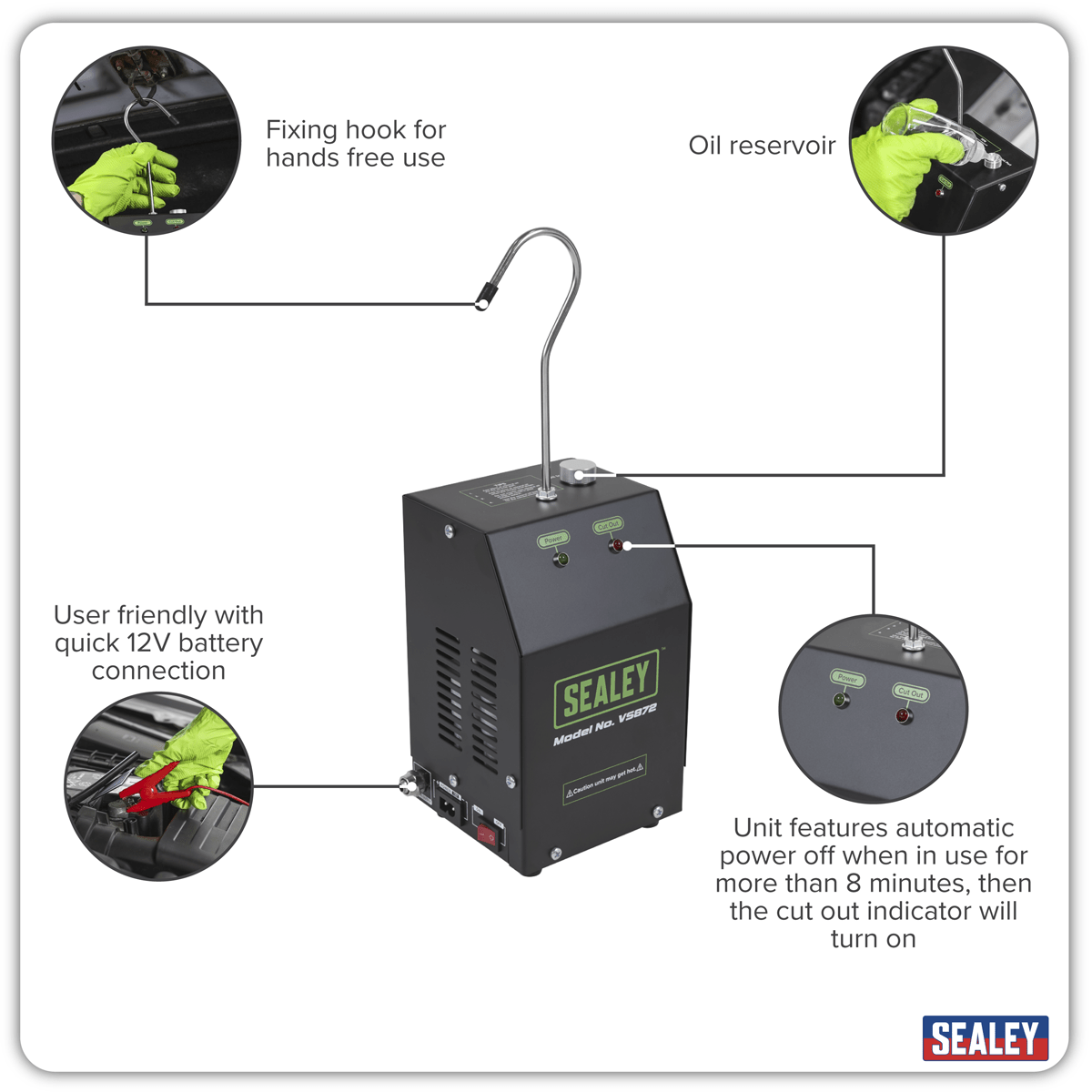 Sealey VS872 Leak Detector Smoke Diagnostic Tool - VS872 - Sealey Tools UK - Trade Counter Direct