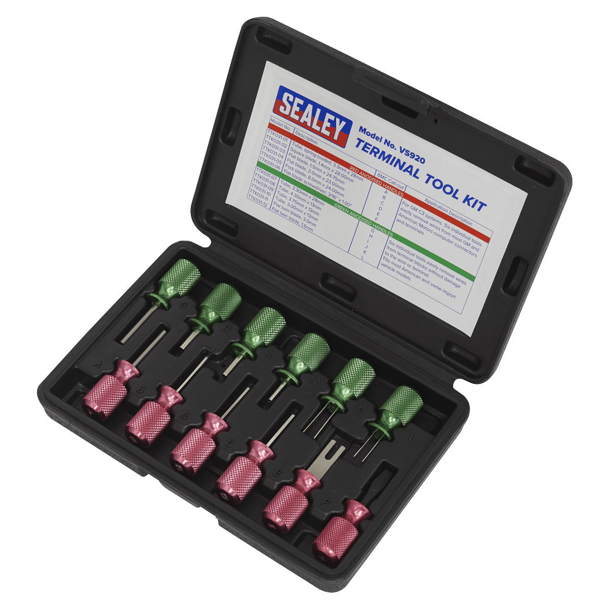Sealey VS920 Terminal Tool Kit 12pc - VS920 - Sealey Tools UK - Trade Counter Direct