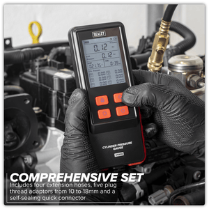 Sealey VS956 Digital Compression Test Kit 10pc - VS956 - Sealey Tools UK - Trade Counter Direct