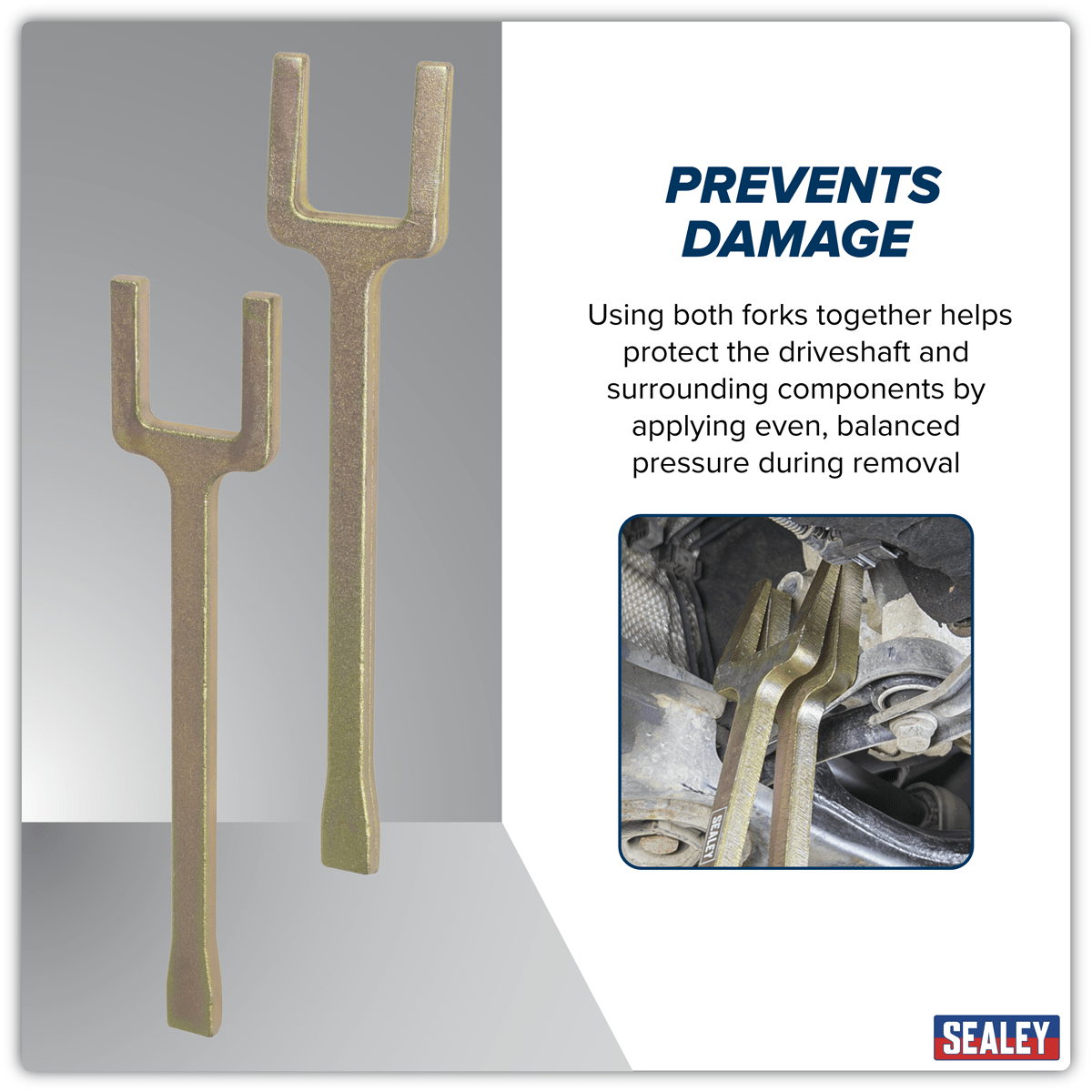 Sealey VS962 Driveshaft Extractor Fork Set 2pc - VS962 - Sealey Tools UK - Trade Counter Direct