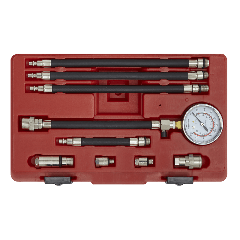Sealey VSE206 Petrol Engine Compression Test Kit 10pc - VSE206 - Sealey Tools UK - Trade Counter Direct
