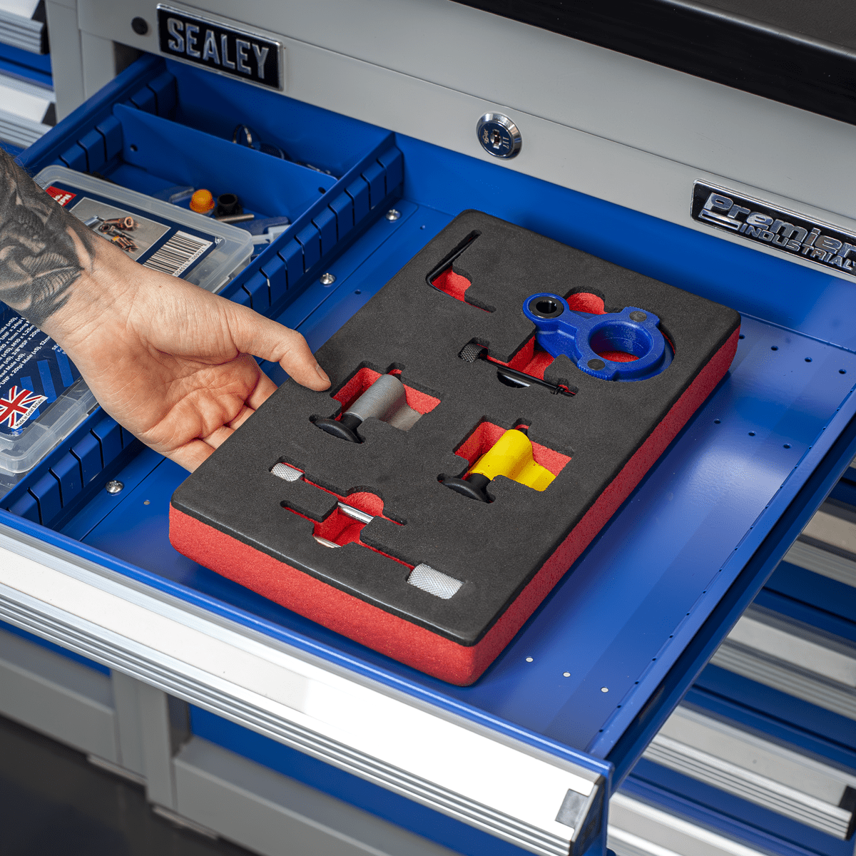 Sealey VSE2092 Diesel Engine Timing Tool Kit 1.2D/1.4D/1.6D/2.0D - for VAG, Ford & Mitsubishi - Belt Drive - VSE2092 - Sealey Tools UK - Trade Counter Direct