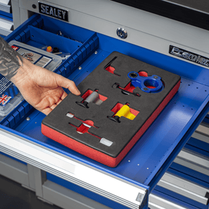 Sealey VSE2092 Diesel Engine Timing Tool Kit 1.2D/1.4D/1.6D/2.0D - for VAG, Ford & Mitsubishi - Belt Drive - VSE2092 - Sealey Tools UK - Trade Counter Direct