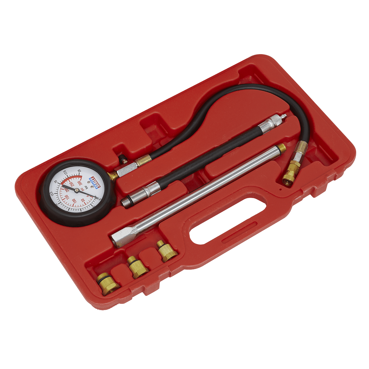 Sealey VSE300D Petrol Compression Tester Deluxe Kit 6pc - VSE300D - Sealey Tools UK - Trade Counter Direct