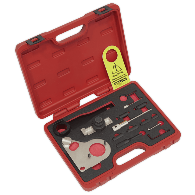 Sealey VSE5086A Diesel Engine Timing Tool Kit - for Renault, Mercedes, Nissan, GM 1.6D, 2.0, 2.3 dCi/CDTi - Chain Drive - VSE5086A - Sealey Tools UK - Trade Counter Direct