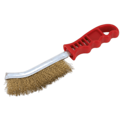 Sealey WB05/R Wire Brush Brassed Steel with Plastic Handle - WB05/R - Sealey Tools UK - Trade Counter Direct