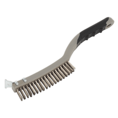 Sealey WB105 Wire Brush with Stainless Steel Fill & Scraper - WB105 - Sealey Tools UK - Trade Counter Direct