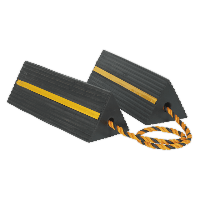 Sealey WC11 Heavy - Duty Rubber Wheel Chocks 8kg - Pair - WC11 - Sealey Tools UK - Trade Counter Direct