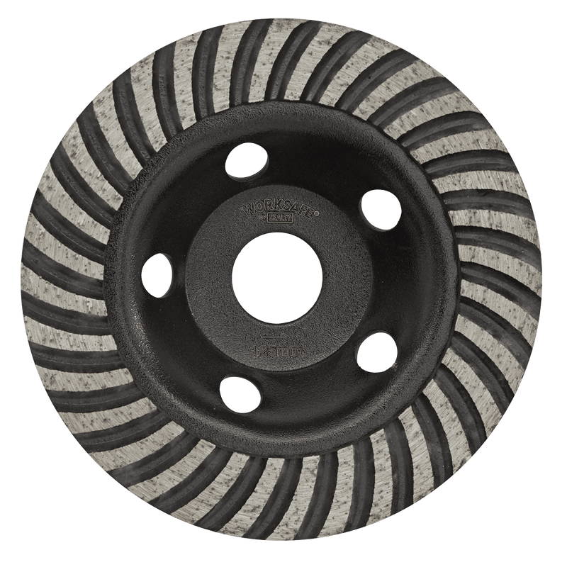 Sealey WDRTCUP125 Worksafe® Turbo Row Concrete Grinding Head 125mm - WDRTCUP125 - Sealey Tools UK - Trade Counter Direct