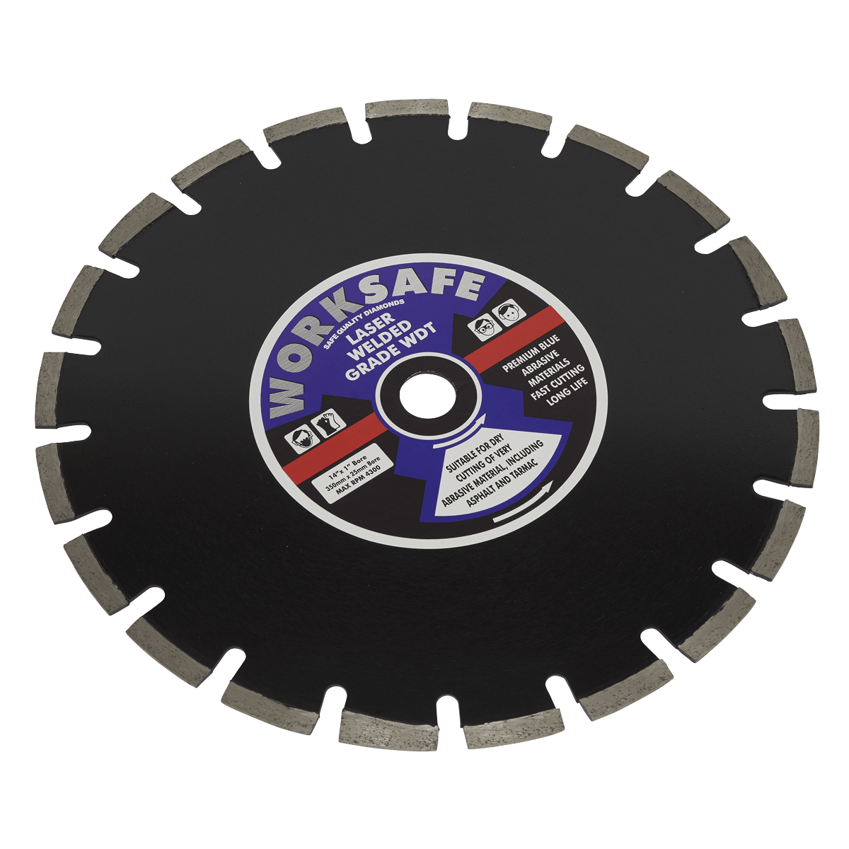 Sealey WDT350 Asphalt/Tarmac Diamond Blade Ø350 x 25mm - WDT350 - Sealey Tools UK - Trade Counter Direct