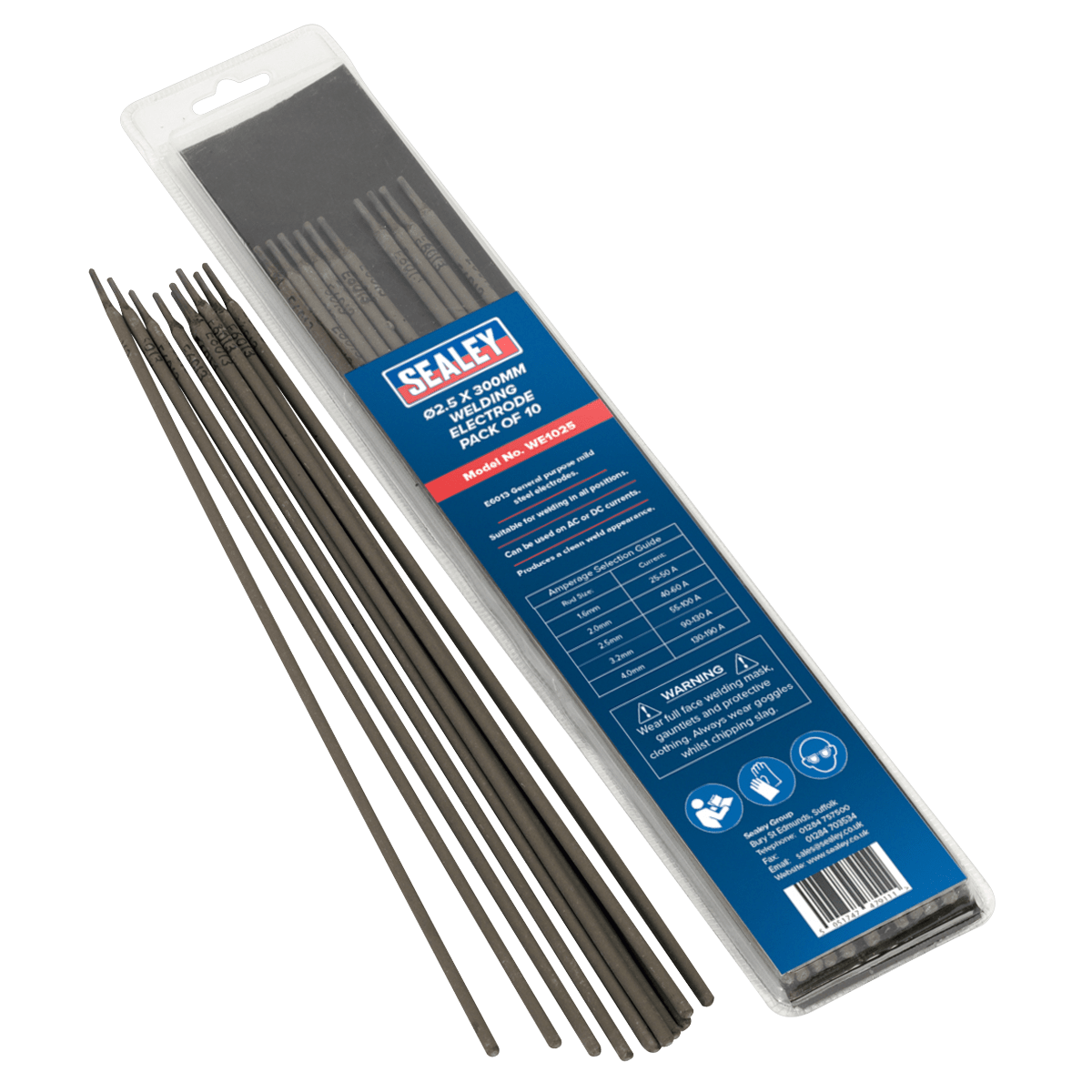 Sealey WE1025 Welding Electrode 2.5 x 300mm - Pack of 10 - WE1025 - Sealey Tools UK - Trade Counter Direct