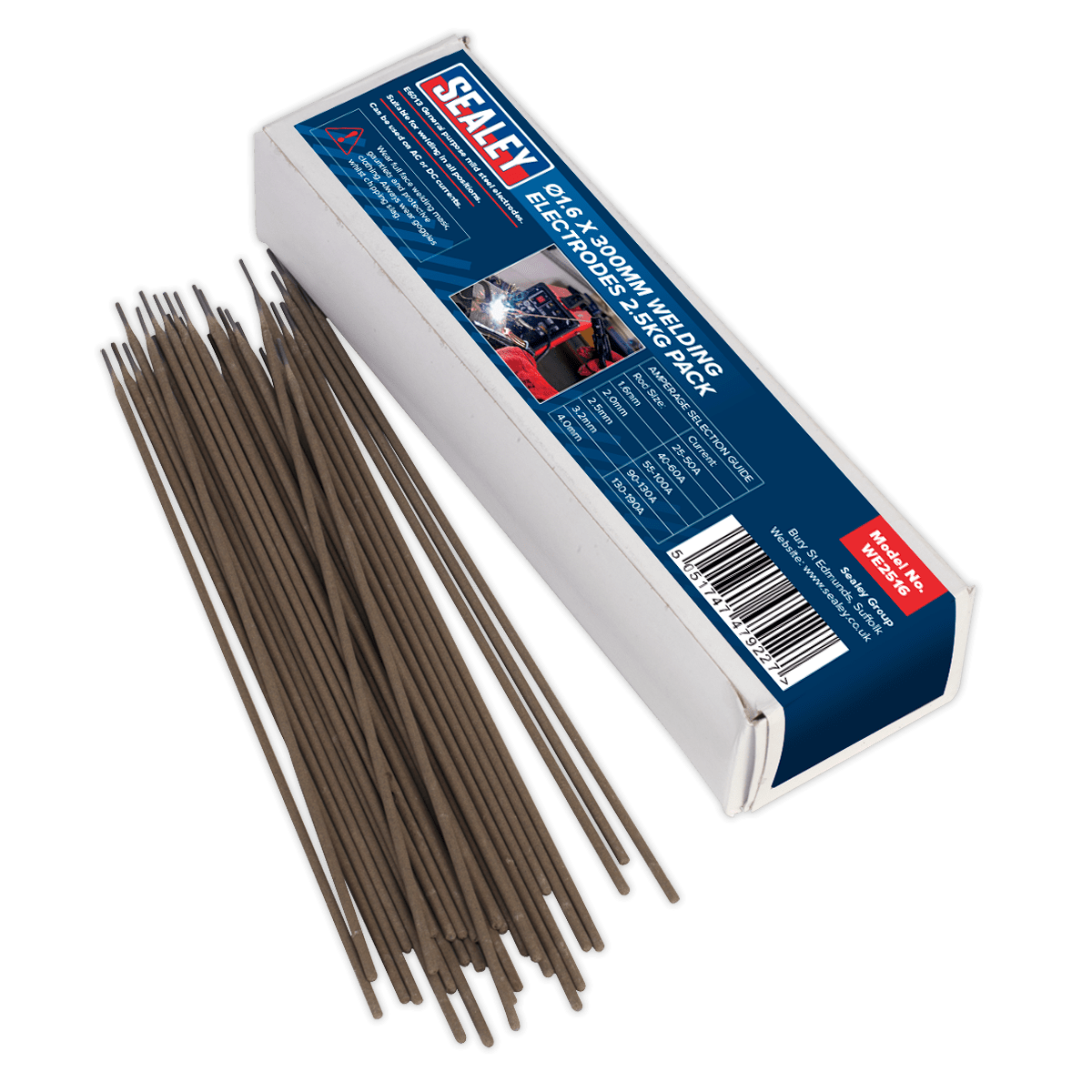 Sealey WE2516 Welding Electrodes 1.6 x 300mm - 2.5kg Pack - WE2516 - Sealey Tools UK - Trade Counter Direct