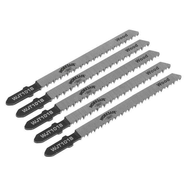 Sealey WJT101B Jigsaw Blade Wood & Plastics 75mm 10tpi - Pack of 5 - WJT101B - Sealey Tools UK - Trade Counter Direct