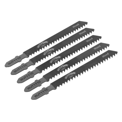 Sealey WJT111C Jigsaw Blade for Soft Wood & Plastics 75mm 8tpi - Pack of 5 - WJT111C - Sealey Tools UK - Trade Counter Direct