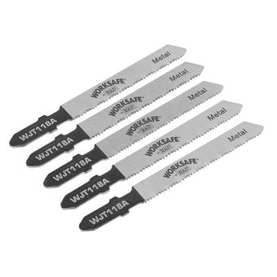 Sealey WJT118A Worksafe® Jigsaw Blade for Metal 55mm 21tpi - Pack of 5 - WJT118A - Sealey Tools UK - Trade Counter Direct