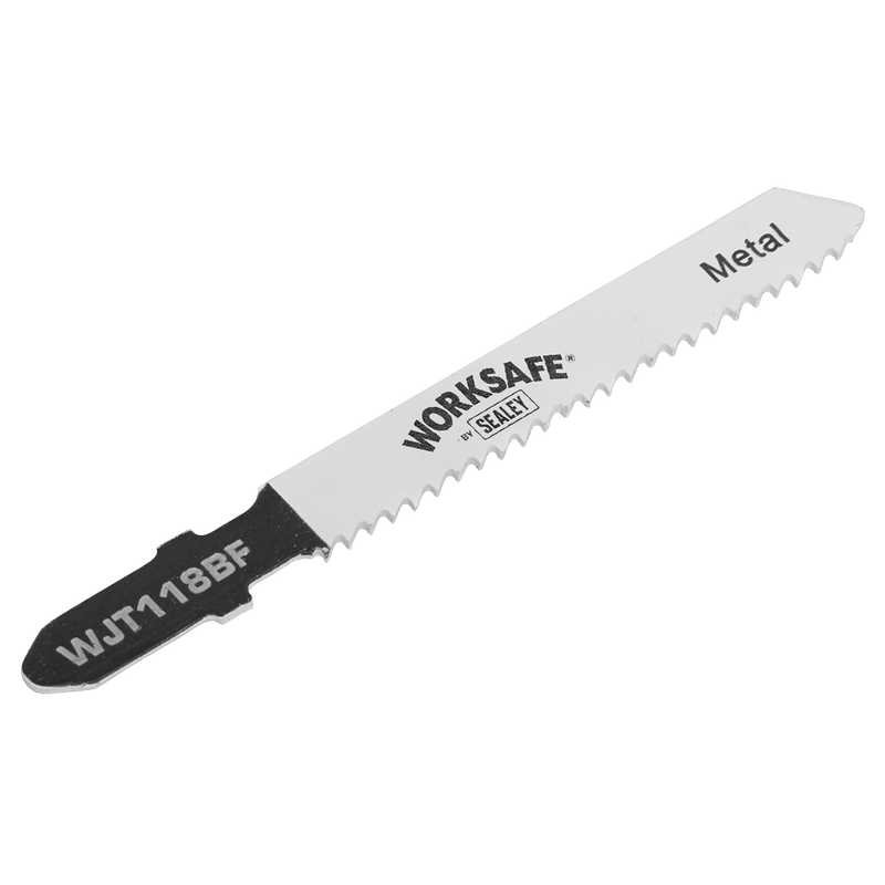 Sealey WJT118BF Worksafe® Jigsaw Blade for Metal 55mm 12tpi - Pack of 5 - WJT118BF - Sealey Tools UK - Trade Counter Direct