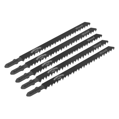 Sealey WJT344D Worksafe® Jigsaw Blade for Wood 105mm 6tpi - Pack of 5 - WJT344D - Sealey Tools UK - Trade Counter Direct