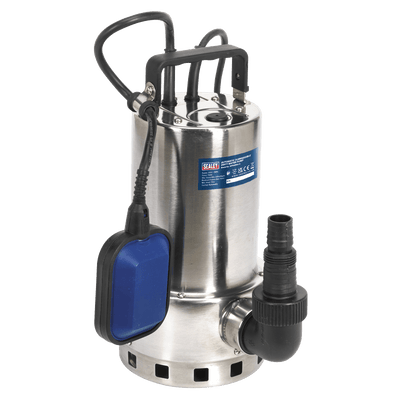 Sealey WPS225A Submersible Stainless Water Pump Automatic Dirty Water 225L/min 230V - WPS225A - Sealey Tools UK - Trade Counter Direct