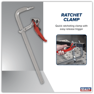 Sealey WRC500 Welding Ratchet Clamp 500 x 120mm - WRC500 - Sealey Tools UK - Trade Counter Direct