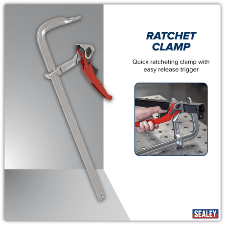 Sealey WRC500 Welding Ratchet Clamp 500 x 120mm - WRC500 - Sealey Tools UK - Trade Counter Direct