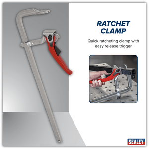 Sealey WRC600 Welding Ratchet Clamp 600 x 120mm - WRC600 - Sealey Tools UK - Trade Counter Direct