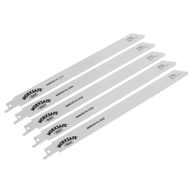 Sealey WRS3014/250 Worksafe® Reciprocating Saw Blade for Metal 250mm 18tpi - Pack of 5 - WRS3014/250 - Sealey Tools UK - Trade Counter Direct