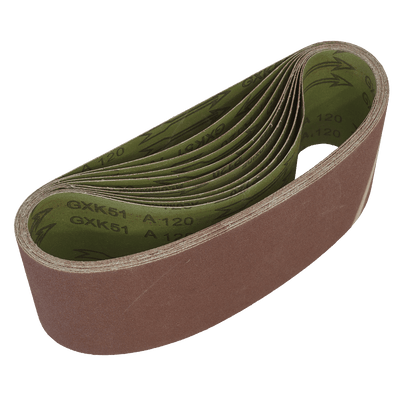 Sealey WSB61120 Sanding Belt 100 x 610mm 120Grit - Pack of 10 - WSB61120 - Sealey Tools UK - Trade Counter Direct