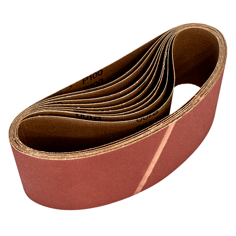 Sealey WSB62100 Sanding Belt 100 x 620mm 100Grit - Pack of 10 - WSB62100 - Sealey Tools UK - Trade Counter Direct