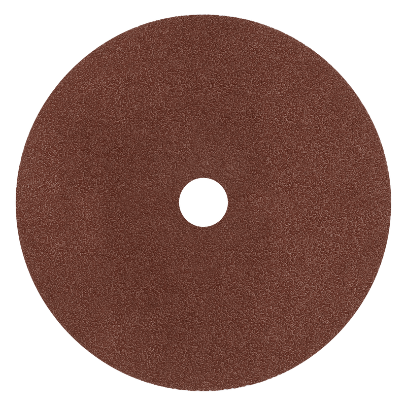 Sealey WSD740 Worksafe® 175mm Fibre Backed Sanding Disc 40Grit - Pack of 25 - WSD740 - Sealey Tools UK - Trade Counter Direct