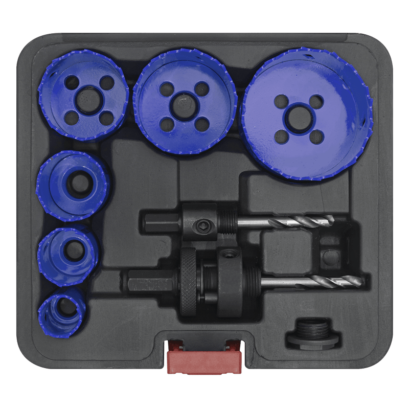 Sealey WSEHSK Electrician's Hole Saw Kit 9pc - WSEHSK - Sealey Tools UK - Trade Counter Direct