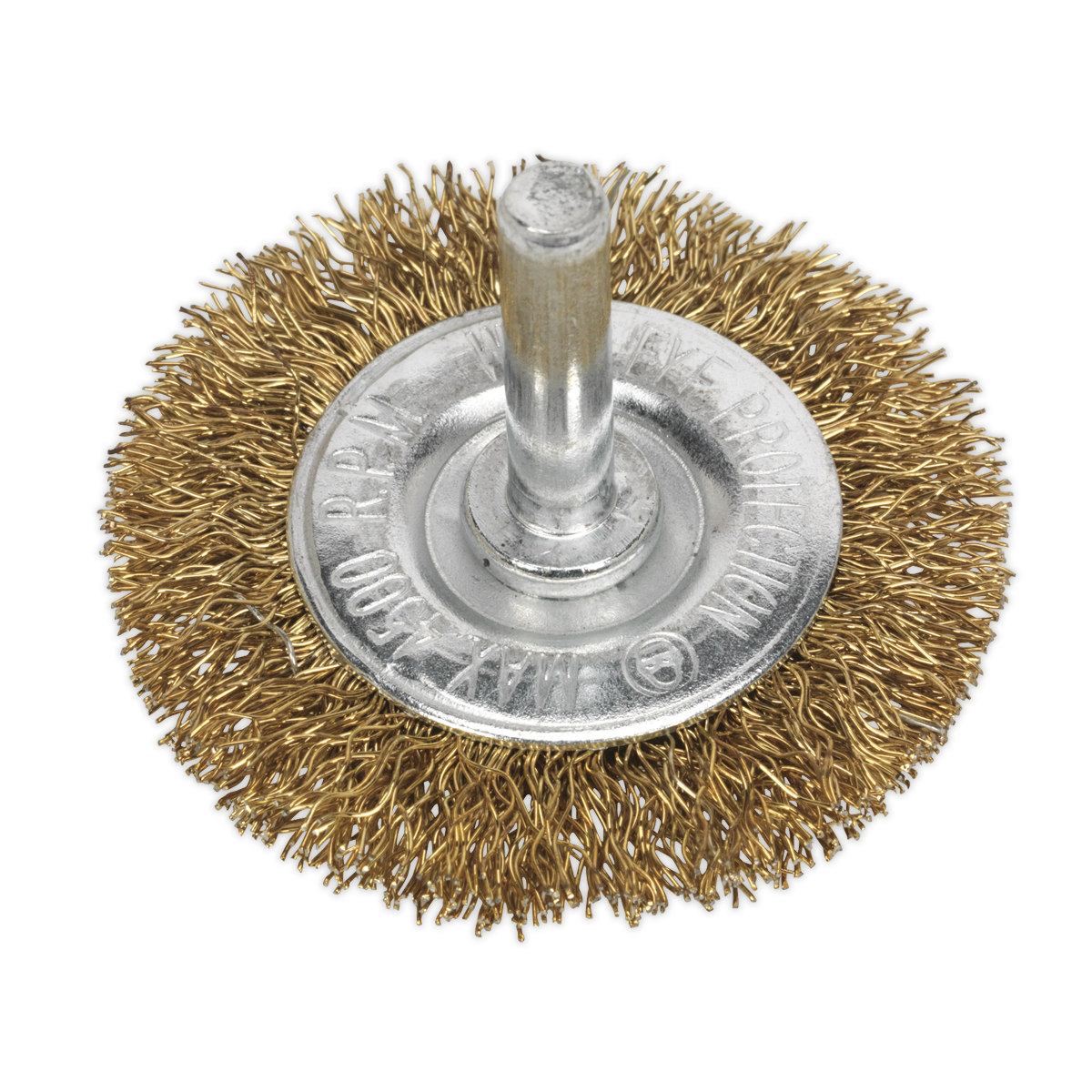 Sealey SFB50 Flat Wire Brush Ø50mm with 6mm Shaft