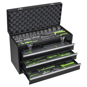 Siegen S01266 3 Drawer Portable Tool Chest with 98pc Tool Kit - S01266 - Sealey Tools UK - Trade Counter Direct