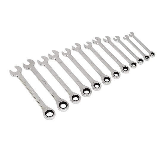 Siegen S0634 From Sealey Ratchet Combination Spanner Set 12pc Metric - Spanners - SLY-12567 - Sealey Tools UK - Trade Counter Direct
