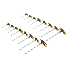 Siegen S0916 16pc T - Handle TRX - Star* & Hex Key Set - S0916 - Sealey Tools UK - Trade Counter Direct