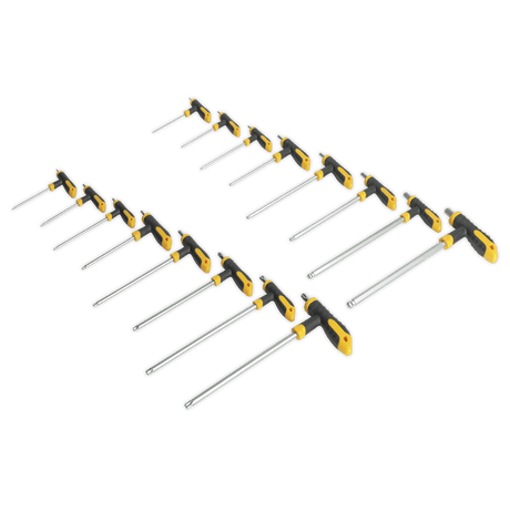 Siegen S0916 16pc T - Handle TRX - Star* & Hex Key Set - S0916 - Sealey Tools UK - Trade Counter Direct