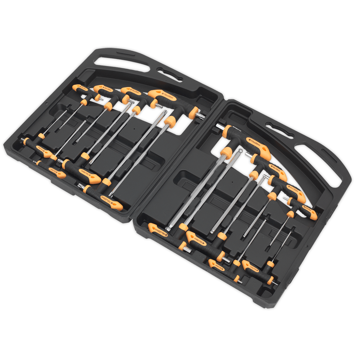 Siegen S0916 16pc T - Handle TRX - Star* & Hex Key Set - S0916 - Sealey Tools UK - Trade Counter Direct