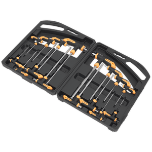 Siegen S0916 16pc T - Handle TRX - Star* & Hex Key Set - S0916 - Sealey Tools UK - Trade Counter Direct