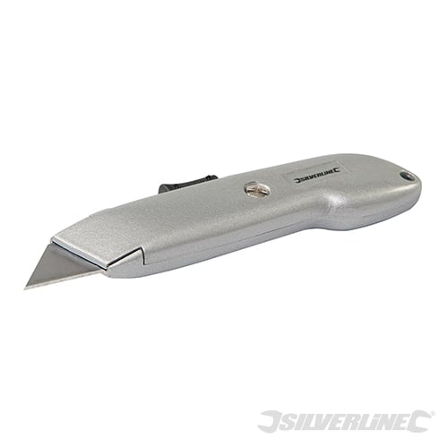 Silverline Auto Retractable Safety Knife 140mm - CT11 - CT11 - Silverline - Trade Counter Direct