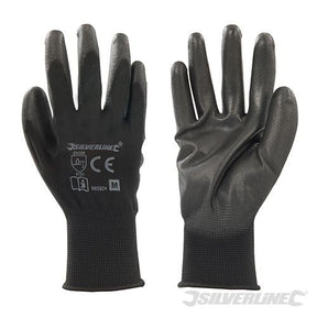 Silverline Black Palm Gloves M 8 - 885924 - 885924 - Silverline - Trade Counter Direct