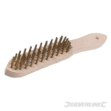 Silverline Brassed Wire Brush 4 Row - PB05 - PB05 - Silverline - Trade Counter Direct