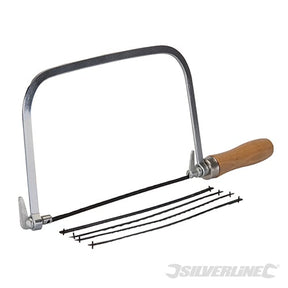Silverline Coping Saw and 5 Blades 170mm - SW45 - SW45 - Silverline - Trade Counter Direct