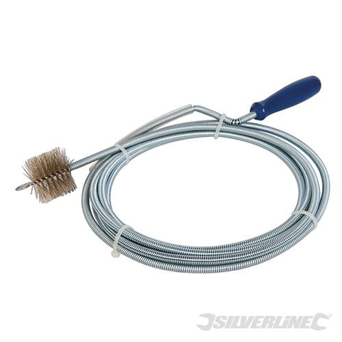 Silverline Drain Auger with Brush 3m x 33mm - 342654 - 342654 - Silverline - Trade Counter Direct
