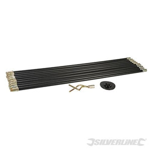 Silverline Drain Rod Set 12pce 12pce - 273193 - 273193 - Silverline - Trade Counter Direct