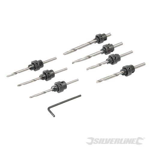 Silverline Drill and Countersink Set 7pce 3 - 6mm - 273222 - 273222 - Silverline - Trade Counter Direct