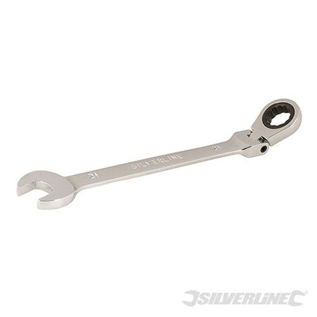 Silverline Flexible Head Ratchet Spanner 21mm - 589698 - 589698 - Silverline - Trade Counter Direct