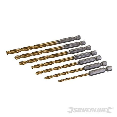 Silverline Hex Shank Drill Bit Set 7pce 3 - 6.5mm - 819714 - 819714 - Silverline - Trade Counter Direct
