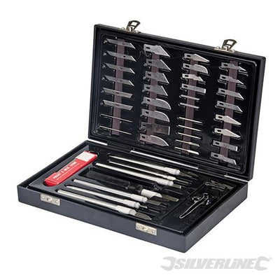 Silverline Hobby Knife Set 51pce 51pce - 251239 - 251239 - Silverline - Trade Counter Direct