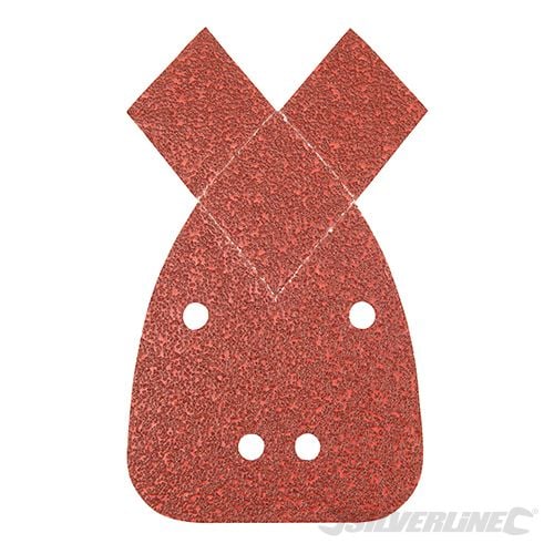 Silverline Hook and Loop Detail Sander Sheets with 2 Tips 140mm 10pk 40 Grit - 826292 - 826292 - Silverline - Trade Counter Direct