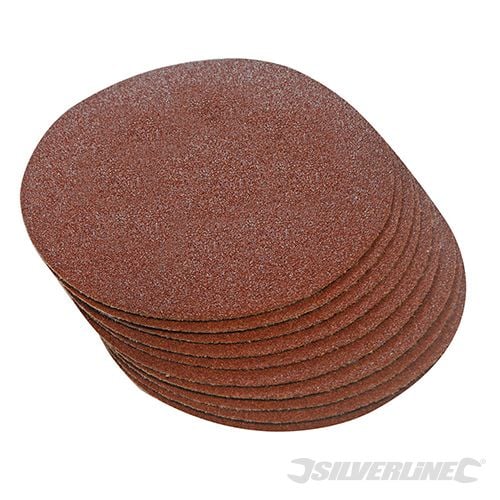 Silverline Hook and Loop Discs 300mm 10pk 300mm 60 Grit - 298538 - 298538 - Silverline - Trade Counter Direct