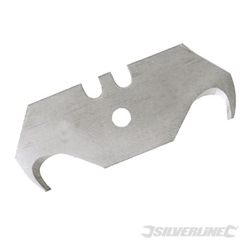 Silverline Hooked Utility Blades 10pk 0.6mm - 282409 - 282409 - Silverline - Trade Counter Direct
